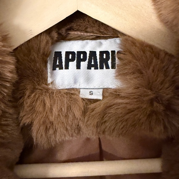 Apparis Sasha Faux Fur Coat - Camel (NOT color of 1st photo) - Picture 3 of 7